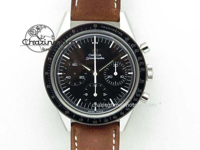 0316 De Ville Prestige Small Second TWF 1:1 Best Edition Black Dial on Black Leather Strap MIYOTA Resilient 8037